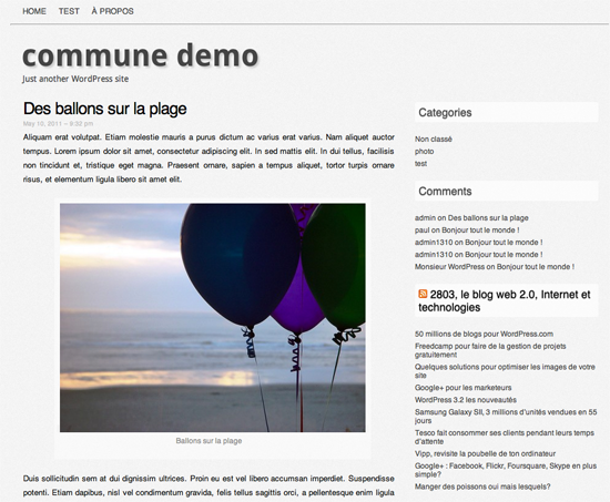 Commune WordPress Theme