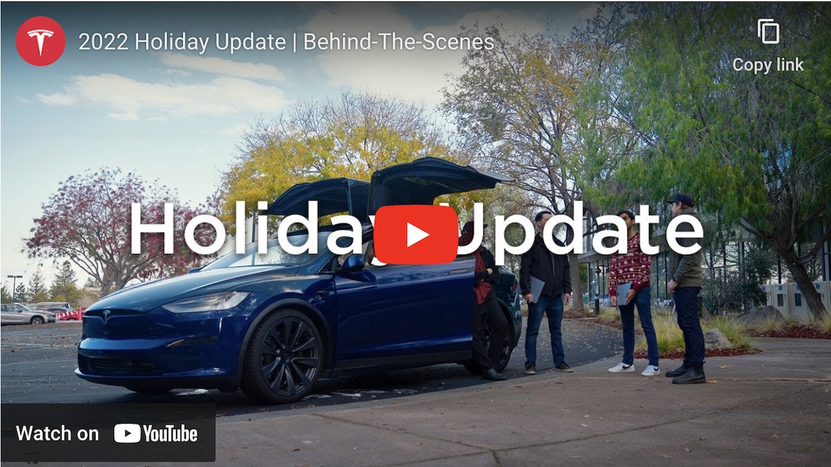 Behind The Scenes Look At The 2022 Tesla Holiday Update